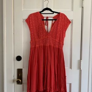 Coral summer dress